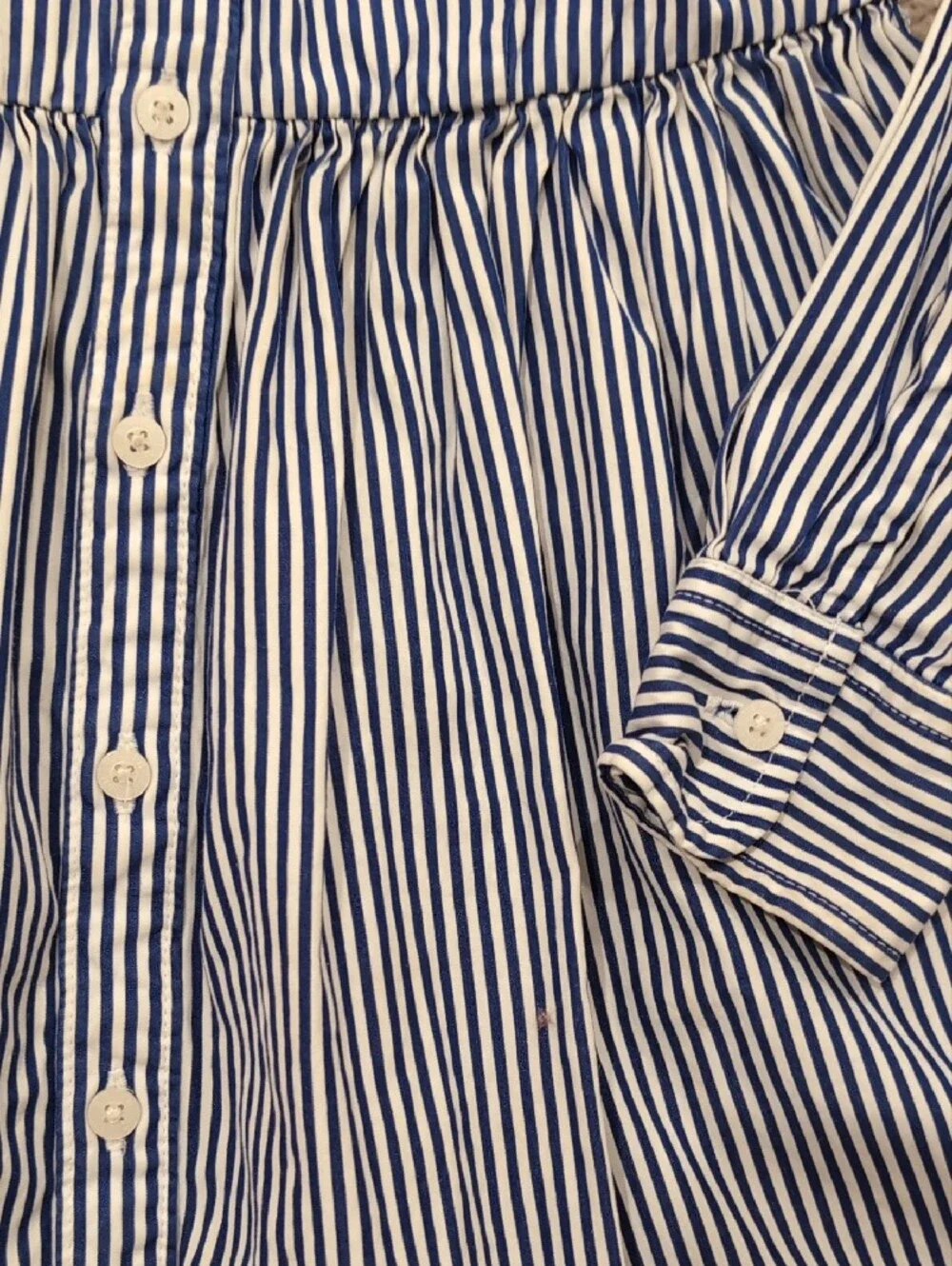 Ralph Lauren Navy & White Striped Button-Front Shirt Dress for Kids